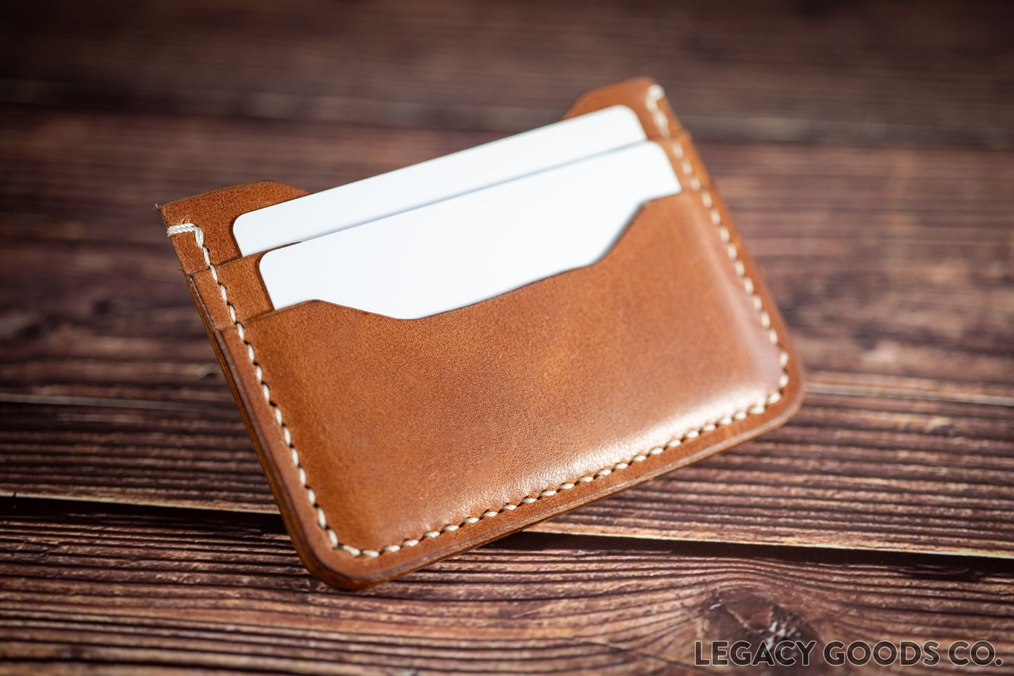 H1 Wallet handcrafted leather good in buck brown