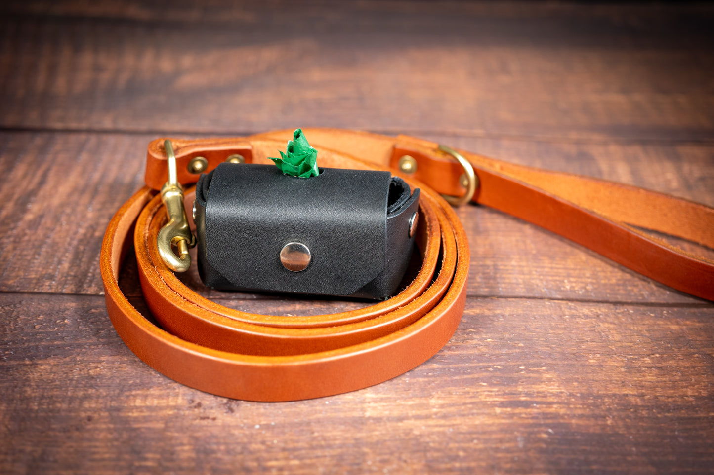 Sophisticated Poop Bag Holder Made from High-Quality Leather