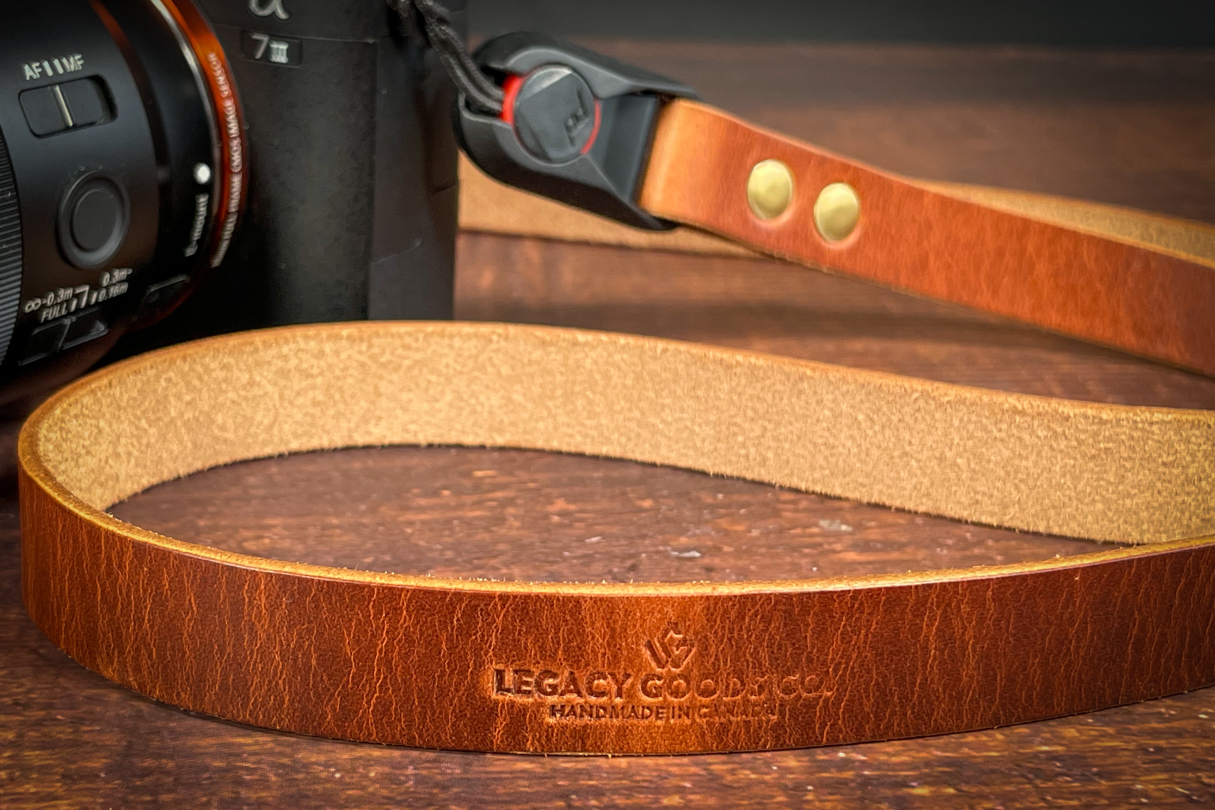 Horween Leather Camera Strap - Made With high quality Peak Design Anchor Links