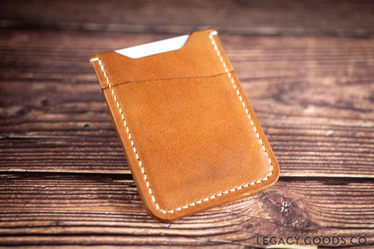 M1 Wallet handcrafted leather good in buck brown